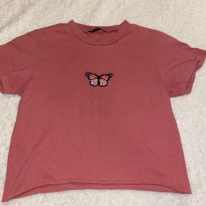 Pink brandy butterfly top